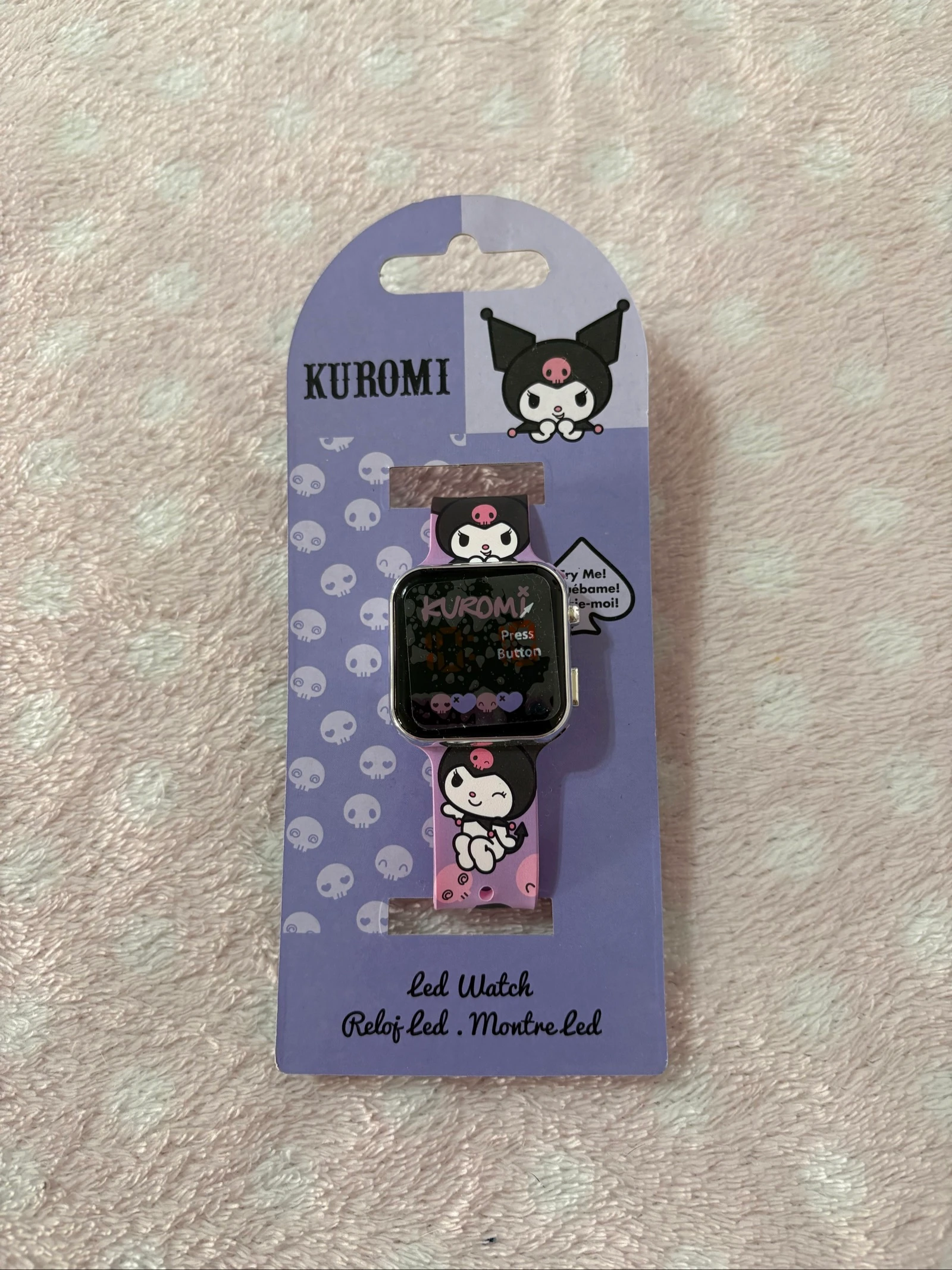 Reloj Led Digital Kuromi Sanrio